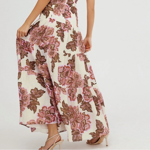 Significant Other Maizie Linen Blend Halter Maxi Floral Print Dress Size US 8 - Picture 5 of 10